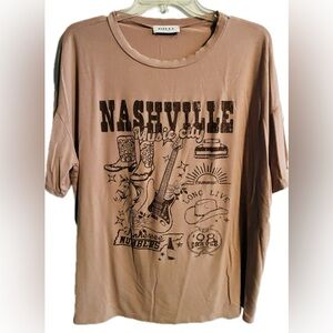 Gilli Nashville Shirt Large Like New! Nashville Music City T shirt Tennessee